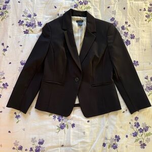 Black Ann Taylor 3/4 Sleeve Blazer